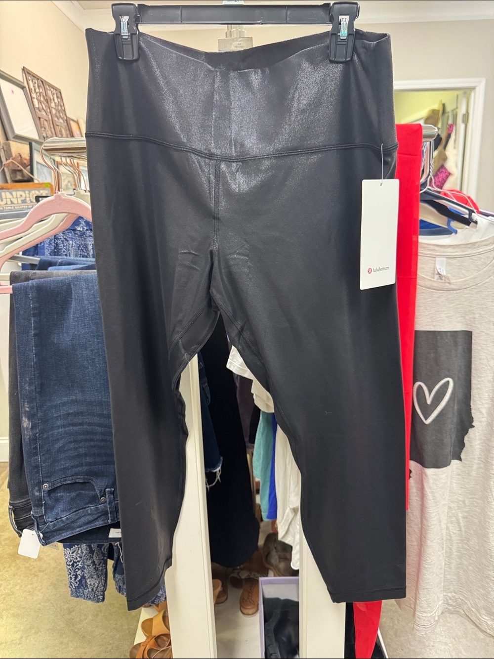 lululemon athletica Black High-Rise Faux Leather Leggings